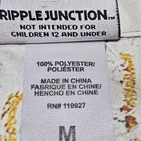 Jean-Michel Basquiat Licensed Art Print Short-Sleeve Button-Up Shirt For Adults - Picture 7 of 14